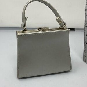 Silver evening bag clutch